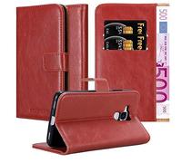 cadorabo Coque pour Honor 5C en Rouge Cerise - Housse Protection avec Fermoire Magnétique, Stand Horizontal et Fente Carte - Portefeuille Etui Poche Folio Case Cover