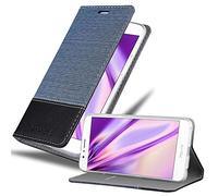 cadorabo Coque pour Honor 8 en Bleu FONCÉ Noir - Housse Protection avec Fermoire Magnétique, Stand Horizontal et Fente Carte - Portefeuille Etui Poche Folio Case Cover