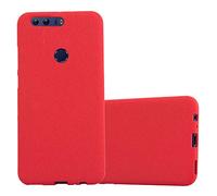 cadorabo Coque pour Honor 8 en Frost Rouge - Housse Protection Souple en Silicone TPU avec Anti-Choc et Anti-Rayures - Ultra Slim Fin Gel Case Cover Bumper