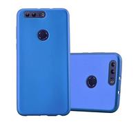 cadorabo Coque pour Honor 8 en Metallic Bleu - Housse Protection Souple en Silicone TPU avec Anti-Choc et Anti-Rayures - Ultra Slim Fin Gel Case Cover Bumper