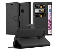 cadorabo Coque pour Honor 8 en Noir DE Jais - Housse Protection avec Fermoire Magnétique, Stand Horizontal et Fente Carte - Portefeuille Etui Poche Folio Case Cover