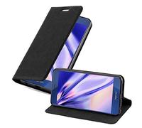 cadorabo Coque pour Honor 8 en Noir Nuit - Housse Protection avec Fermoire Magnétique, Stand Horizontal et Fente Carte - Portefeuille Etui Poche Folio Case Cover
