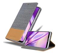 cadorabo Coque pour Honor 8S en Gris Clair Marron - Housse Protection avec Fermoire Magnétique, Stand Horizontal et Fente Carte - Portefeuille Etui Poche Folio Case Cover