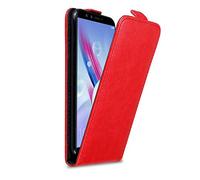 cadorabo Coque pour Honor 9 Lite en Rouge DE Pomme - Housse Protection en Style Flip avec Fermoire Magnétique - Etui Poche Folio Case Cover