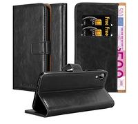 cadorabo Coque pour HTC Desire 10 Lifestyle/Desire 825 en Noir DE Jais - Housse Protection avec Fermoire Magnétique, Stand Horizontal et Fente Carte - Portefeuille Etui Poche Folio Case Cover