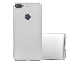 cadorabo Coque pour HTC Desire 12 Plus en Metallic Argent - Housse Protection Rigide en Plastique Dur avec Anti-Choc et Anti-Rayures - Ultra Slim Fin Hard Case Cover Bumper