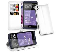 cadorabo Coque pour HTC Desire 816 en ALBÂTRE Blanc - Housse Protection avec Fermoire Magnétique, Stand Horizontal et Fente Carte - Portefeuille Etui Poche Folio Case Cover