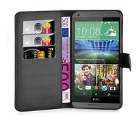 cadorabo Coque pour HTC Desire 820 en Noir DE Jais - Housse Protection avec Fermoire Magnétique, Stand Horizontal et Fente Carte - Portefeuille Etui Poche Folio Case Cover