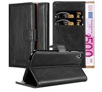 cadorabo Coque pour HTC Desire 820 en Noir DE Jais - Housse Protection avec Fermoire Magnétique, Stand Horizontal et Fente Carte - Portefeuille Etui Poche Folio Case Cover