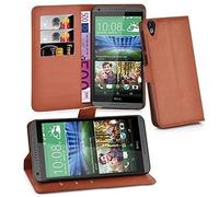 cadorabo Coque pour HTC Desire 820 en Noisette Marron - Housse Protection avec Fermoire Magnétique, Stand Horizontal et Fente Carte - Portefeuille Etui Poche Folio Case Cover