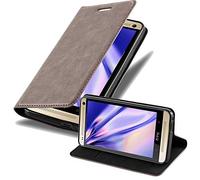 cadorabo Coque pour HTC One M7 en Marron CAFÉ - Housse Protection avec Fermoire Magnétique, Stand Horizontal et Fente Carte - Portefeuille Etui Poche Folio Case Cover