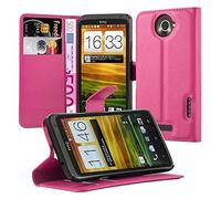 cadorabo Coque pour HTC One X/X+ en Rose Bonbon - Housse Protection avec Fermoire Magnétique, Stand Horizontal et Fente Carte - Portefeuille Etui Poche Folio Case Cover