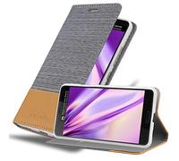 cadorabo Coque pour HTC U Ultra en Gris Clair Marron - Housse Protection avec Fermoire Magnétique, Stand Horizontal et Fente Carte - Portefeuille Etui Poche Folio Case Cover