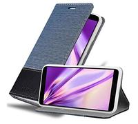 cadorabo Coque pour HTC U11 Plus en Bleu FONCÉ Noir - Housse Protection avec Fermoire Magnétique, Stand Horizontal et Fente Carte - Portefeuille Etui Poche Folio Case Cover