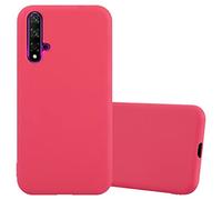 cadorabo Coque pour Huawei Nova 5/5 Pro en Candy Rouge - Housse Protection Souple en Silicone TPU avec Anti-Choc et Anti-Rayures - Ultra Slim Fin Gel Case Cover Bumper