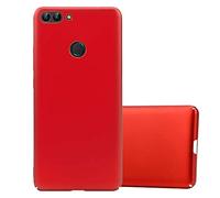 cadorabo Coque pour Huawei P Smart/Enjoy 7S en Metallic Rouge - Housse Protection Rigide en Plastique Dur avec Anti-Choc et Anti-Rayures - Ultra Slim Fin Hard Case Cover Bumper