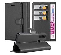 cadorabo Coque pour Huawei P Smart Z en Noir DE Jais - Housse Protection avec Fermoire Magnétique, Stand Horizontal et Fente Carte - Portefeuille Etui Poche Folio Case Cover