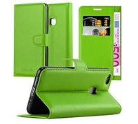 cadorabo Coque pour Huawei P10 Lite en Vert Perroquet - Housse Protection avec Fermoire Magnétique, Stand Horizontal et Fente Carte - Portefeuille Etui Poche Folio Case Cover