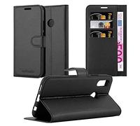cadorabo Coque pour Huawei P20 Lite en Noir DE Jais - Housse Protection avec Fermoire Magnétique, Stand Horizontal et Fente Carte - Portefeuille Etui Poche Folio Case Cover