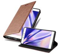 cadorabo Coque pour Huawei P8 en Marron Moyen - Housse Protection avec Fermoire Magnétique, Stand Horizontal et Fente Carte - Portefeuille Etui Poche Folio Case Cover