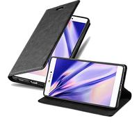 cadorabo Coque pour Huawei P8 en Noir Nuit - Housse Protection avec Fermoire Magnétique, Stand Horizontal et Fente Carte - Portefeuille Etui Poche Folio Case Cover