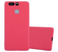 cadorabo Coque pour Huawei P9 en Candy Rouge - Housse Protection Souple en Silicone TPU avec Anti-Choc et Anti-Rayures - Ultra Slim Fin Gel Case Cover Bumper