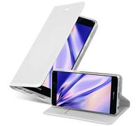 cadorabo Coque pour Huawei P9 en Classy Argent - Housse Protection avec Fermoire Magnétique, Stand Horizontal et Fente Carte - Portefeuille Etui Poche Folio Case Cover
