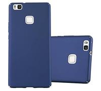 cadorabo Coque pour Huawei P9 Lite en Metallic Bleu - Housse Protection Rigide en Plastique Dur avec Anti-Choc et Anti-Rayures - Ultra Slim Fin Hard Case Cover Bumper