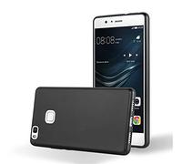 cadorabo Coque pour Huawei P9 Lite en Metallic Noir - Housse Protection Souple en Silicone TPU avec Anti-Choc et Anti-Rayures - Ultra Slim Fin Gel Case Cover Bumper