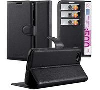 cadorabo Coque pour Huawei Y5 2018 en Noir DE Jais - Housse Protection avec Fermoire Magnétique, Stand Horizontal et Fente Carte - Portefeuille Etui Poche Folio Case Cover