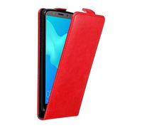 cadorabo Coque pour Huawei Y5 2018 en Rouge DE Pomme - Housse Protection en Style Flip avec Fermoire Magnétique - Etui Poche Folio Case Cover