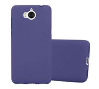 cadorabo Coque pour Huawei Y6 2017 en Frost Bleu FONCÉ - Housse Protection Souple en Silicone TPU avec Anti-Choc et Anti-Rayures - Ultra Slim Fin Gel Case Cover Bumper