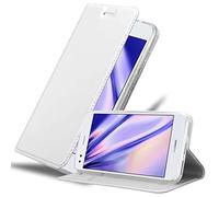 cadorabo Coque pour Huawei Y6 Pro 2017 en Classy Argent - Housse Protection avec Fermoire Magnétique, Stand Horizontal et Fente Carte - Portefeuille Etui Poche Folio Case Cover