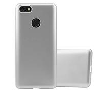 cadorabo Coque pour Huawei Y6 Pro 2017 en Metallic Argent - Housse Protection Souple en Silicone TPU avec Anti-Choc et Anti-Rayures - Ultra Slim Fin Gel Case Cover Bumper