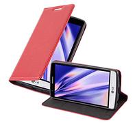 cadorabo Coque pour LG G3 Mini / G3 S en Rouge DE Pomme - Housse Protection avec Fermoire Magnétique, Stand Horizontal et Fente Carte - Portefeuille Etui Poche Folio Case Cover
