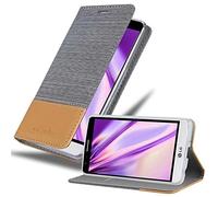 cadorabo Coque pour LG G3 Mini / G3S en Gris Clair Marron - Housse Protection avec Fermoire Magnétique, Stand Horizontal et Fente Carte - Portefeuille Etui Poche Folio Case Cover