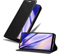 cadorabo Coque pour LG G7 ThinQ en Noir Nuit - Housse Protection avec Fermoire Magnétique, Stand Horizontal et Fente Carte - Portefeuille Etui Poche Folio Case Cover