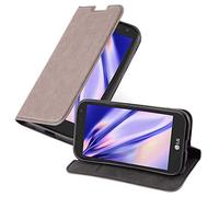 cadorabo Coque pour LG K3 2017 en Marron CAFÉ - Housse Protection avec Fermoire Magnétique, Stand Horizontal et Fente Carte - Portefeuille Etui Poche Folio Case Cover