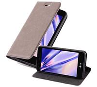 cadorabo Coque pour LG K4 2017 en Marron CAFÉ - Housse Protection avec Fermoire Magnétique, Stand Horizontal et Fente Carte - Portefeuille Etui Poche Folio Case Cover