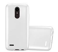 cadorabo Coque pour LG K4 2017 en Metallic Argent - Housse Protection Souple en Silicone TPU avec Anti-Choc et Anti-Rayures - Ultra Slim Fin Gel Case Cover Bumper