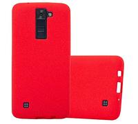 cadorabo Coque pour LG K8 2016 en Frost Rouge - Housse Protection Souple en Silicone TPU avec Anti-Choc et Anti-Rayures - Ultra Slim Fin Gel Case Cover Bumper
