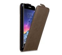 cadorabo Coque pour LG K8 2017 en Marron CAFÉ - Housse Protection en Style Flip avec Fermoire Magnétique - Etui Poche Folio Case Cover