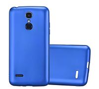 cadorabo Coque pour LG K8 2017 en Metallic Bleu - Housse Protection Souple en Silicone TPU avec Anti-Choc et Anti-Rayures - Ultra Slim Fin Gel Case Cover Bumper