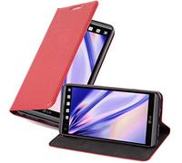 cadorabo Coque pour LG V20 en Rouge DE Pomme - Housse Protection avec Fermoire Magnétique, Stand Horizontal et Fente Carte - Portefeuille Etui Poche Folio Case Cover