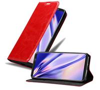 cadorabo Coque pour LG V35 en Rouge DE Pomme - Housse Protection avec Fermoire Magnétique, Stand Horizontal et Fente Carte - Portefeuille Etui Poche Folio Case Cover