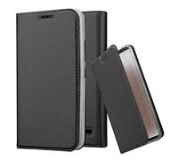 cadorabo Coque pour Motorola Moto E4 en Classy Noir - Housse Protection avec Fermoire Magnétique, Stand Horizontal et Fente Carte - Portefeuille Etui Poche Folio Case Cover
