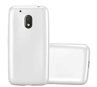 cadorabo Coque pour Motorola Moto G4 Play en Metallic Argent - Housse Protection Souple en Silicone TPU avec Anti-Choc et Anti-Rayures - Ultra Slim Fin Gel Case Cover Bumper