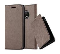 cadorabo Coque pour Motorola Moto G5 Plus en Marron CAFÉ - Housse Protection avec Fermoire Magnétique, Stand Horizontal et Fente Carte - Portefeuille Etui Poche Folio Case Cover