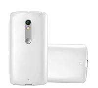 cadorabo Coque pour Motorola Moto X Play en Metallic Argent - Housse Protection Souple en Silicone TPU avec Anti-Choc et Anti-Rayures - Ultra Slim Fin Gel Case Cover Bumper
