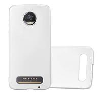 cadorabo Coque pour Motorola Moto Z2 en Metallic Argent - Housse Protection Souple en Silicone TPU avec Anti-Choc et Anti-Rayures - Ultra Slim Fin Gel Case Cover Bumper